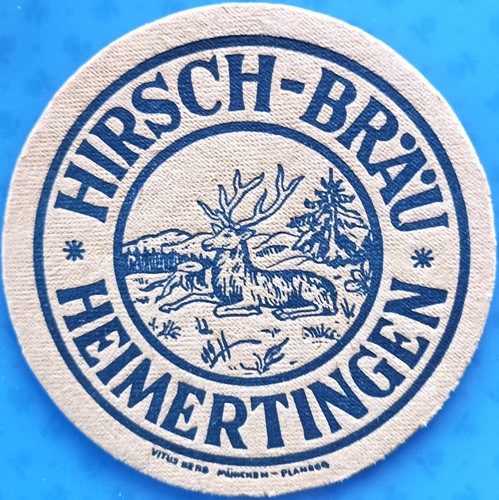 Old beer mat hirsch bräu - old,
