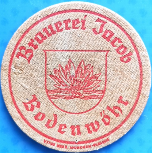 Old beer mat brewery jacob - beer,