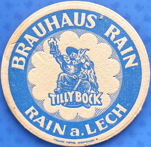 Old beer mat - , rain