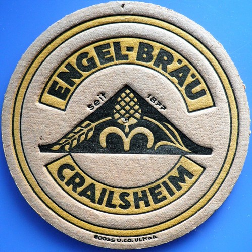 Old beer mat engel bräu - old,