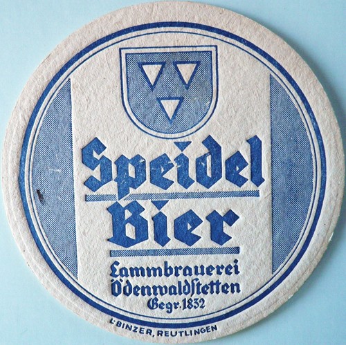 Old beer mat speidel - old,