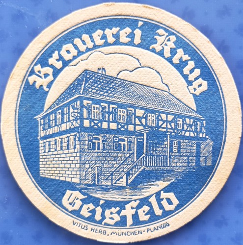 Old beer mat brewery jug - brewery,