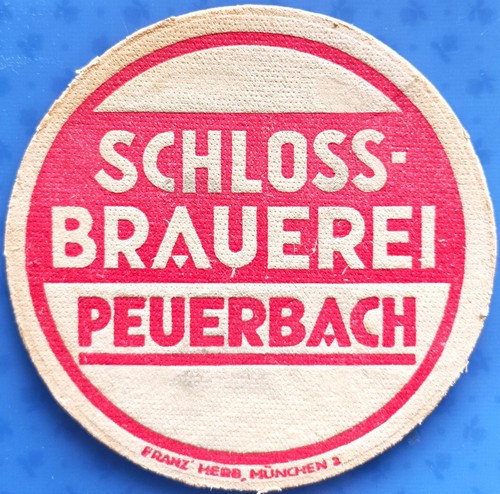Old beer mat schloss - beer,