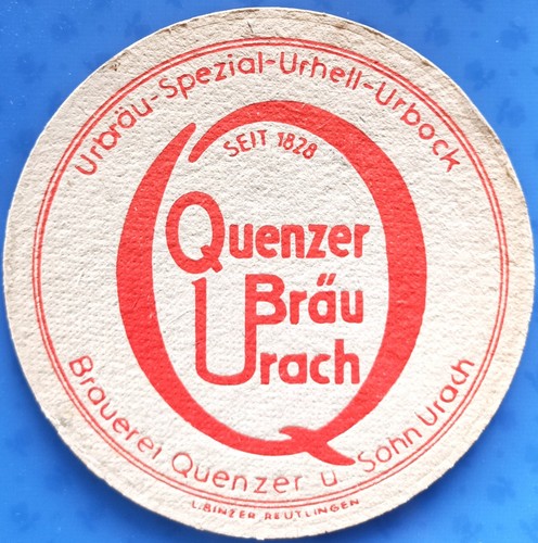 Old beer mat quenzer bräu - old,