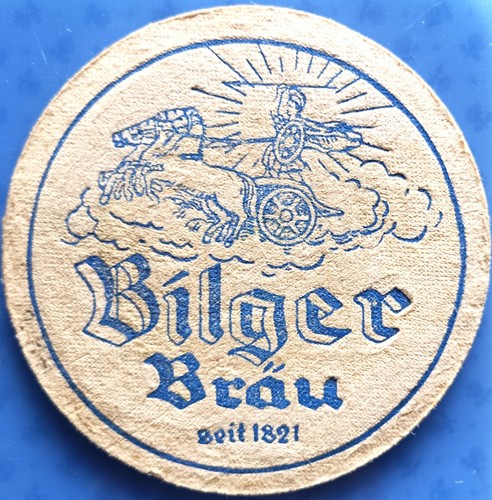 Old thick beer mat bilger - old, vk