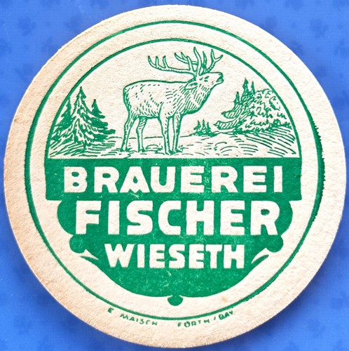 Old beer mat brewery fischer - brewery,