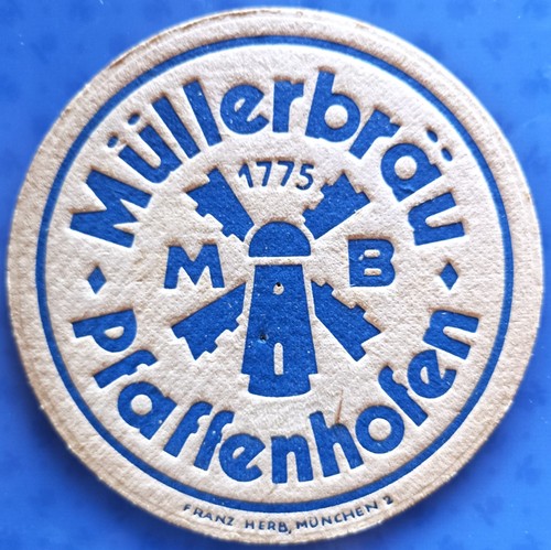 Old beer mat müllerbräu - old,
