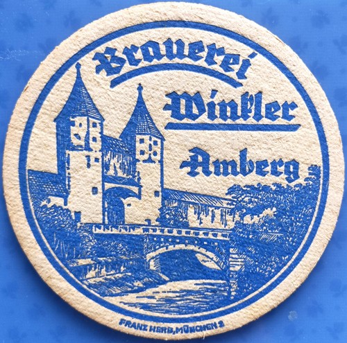 Old beer mat brewery winkler - beer,