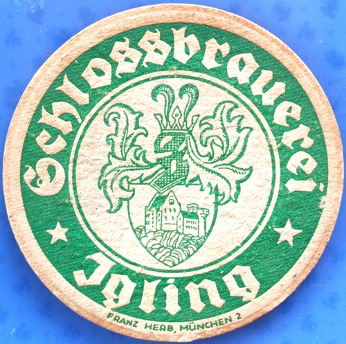 Old beer mat schlossbrauerei - old,
