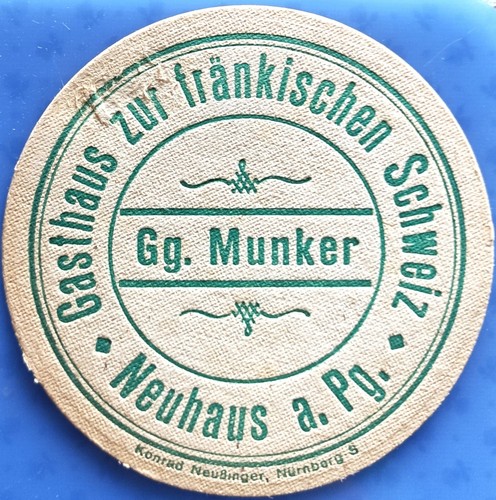 Old beer mat gasthaus zur - beer,