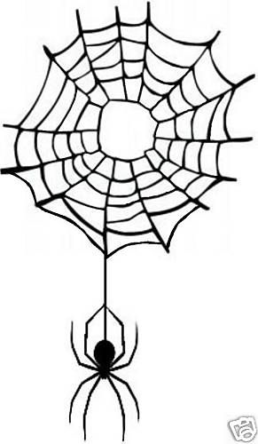 Spider web decal sticker - sticker, m366