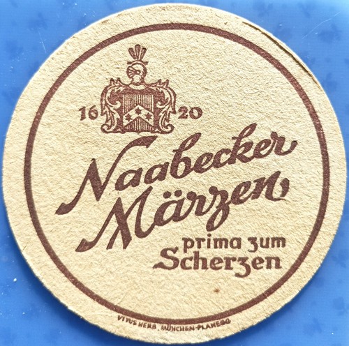 Old beer mat naabecker march - old,