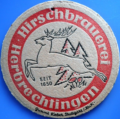 Old beer mat - , hirschbrauerei
