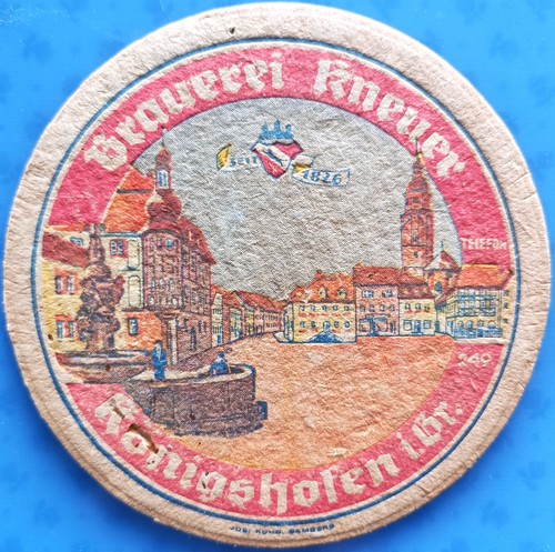 Old beer mat brewery kneuer - mat,