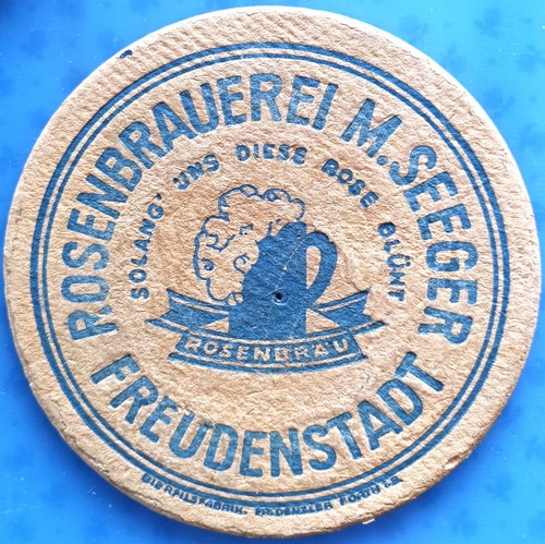 Old beer mat - vk, rosenbrauerei