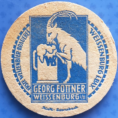 Old thick beer mat 1st - old,