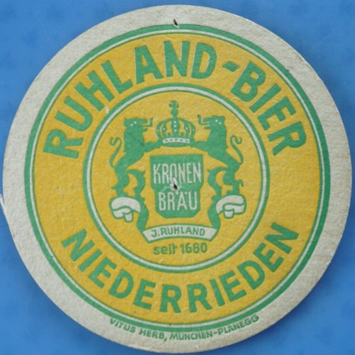 Old beer mat ruhland - beer,
