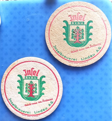 Different old beer mats - different,