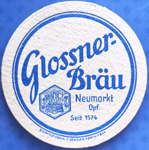 Old beer mat glossner - old,