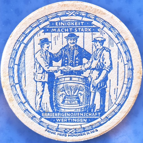 Old beer mat brewery - old,