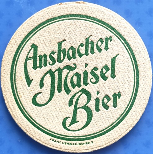 Old beer mat ansbacher maisel - old,