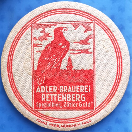 Old beer mat adler - old,