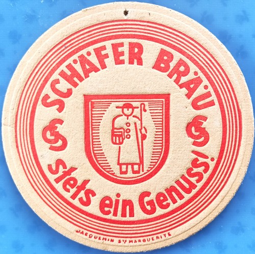 Old beer mat schäfer - beer,