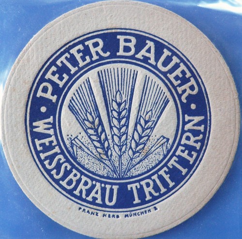 Old beer mat peter bauer - mat,