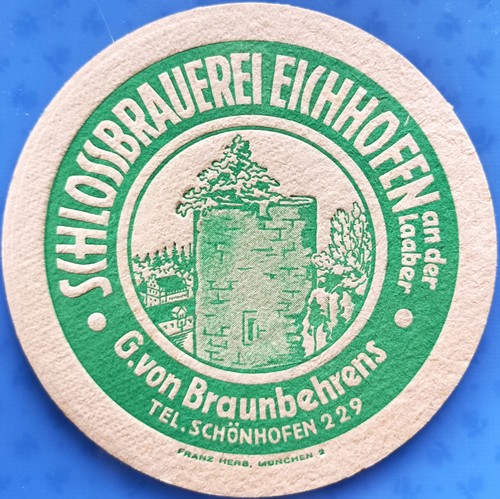 Old beer mat schlossbrauerei - mat,