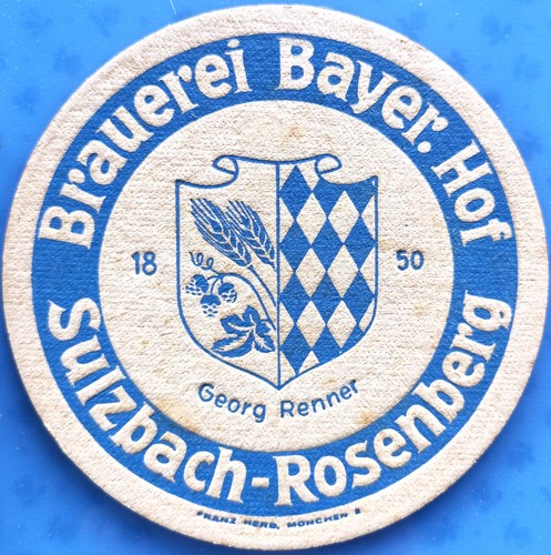 Old beer mat - brewery, bayer