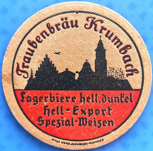 Old beer mat grape - , brewery