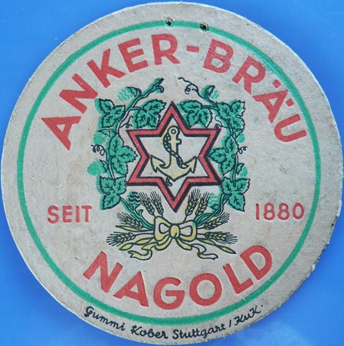 Old beer mat anker - mat, anker-bräu