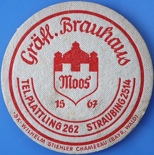 Old beer mat gräfl - beer, brauhaus