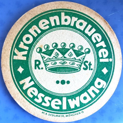 Old beer mat kronenbrauerei - beer,