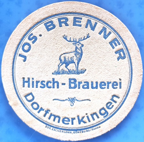 Old beer mat hirsch brewery - mat,