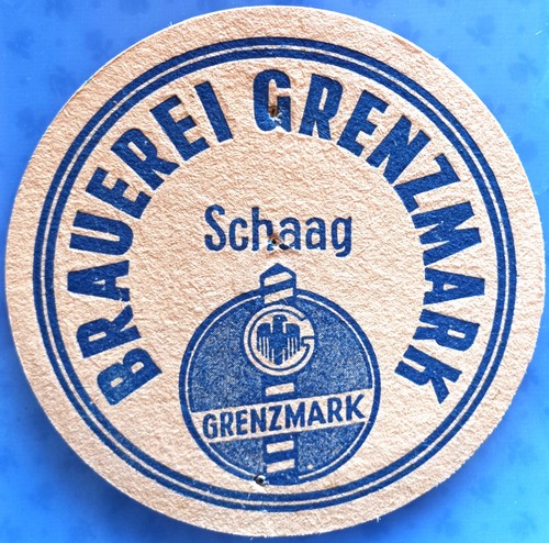 Old beer mat - brewery, grenzmark