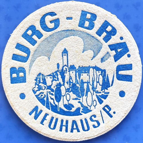 Old beer mat burg - beer, burg-bräu